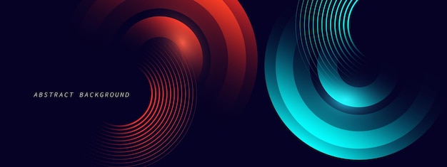 Abstract blue modern background with dynamic geometric shapes