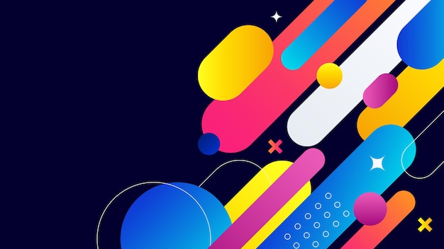 abstract blue red black 3d white colorful square light silver technology background vector modern diagonal presentation background