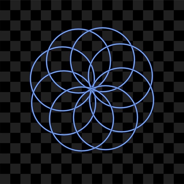 Abstract blue shining geometric shape isolated vector like symbol