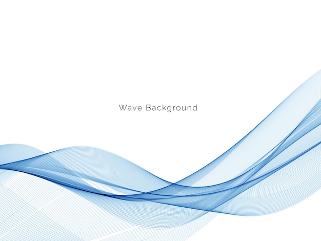 Abstract blue wave background vector