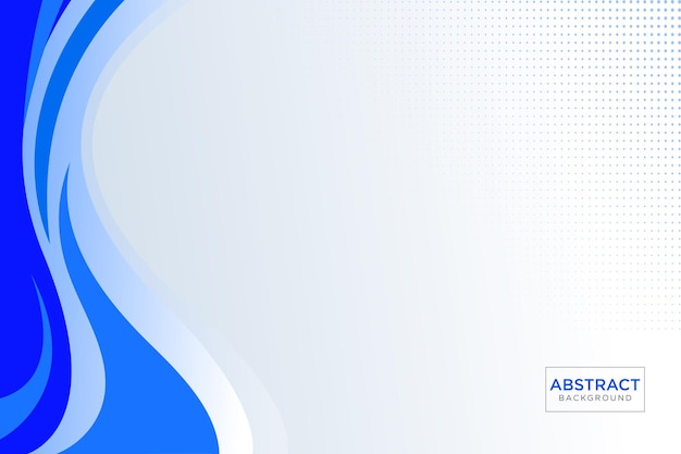 abstract blue waves background design with white