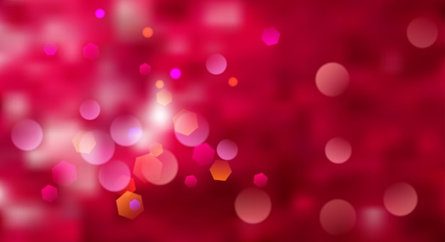 abstract blurred background with bokeh effect in red colors