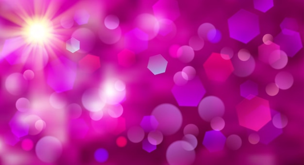 abstract blurred background with bokeh effect in violet colors