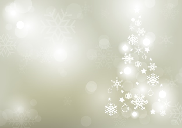 Abstract Bokeh Winter Background