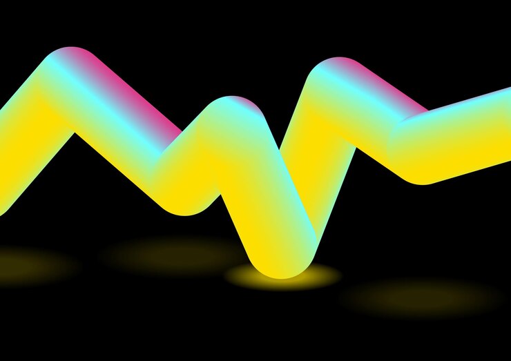 Vektör abstract bright 3d curved shape vector background