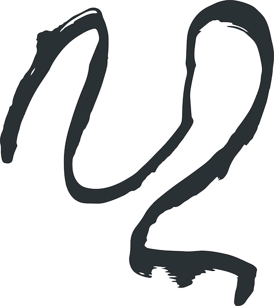 Abstract Brush Stroke in Dark Color