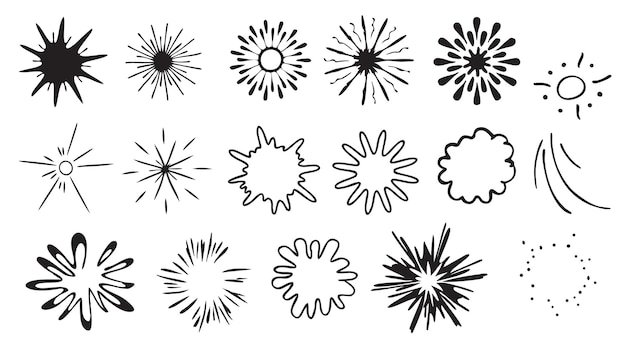 abstract burst design with spiked lines