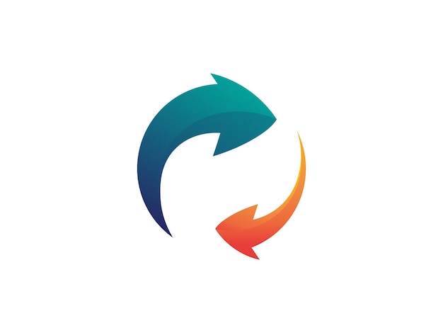 Abstract business logo icon design template with arrow arrow vector logo
