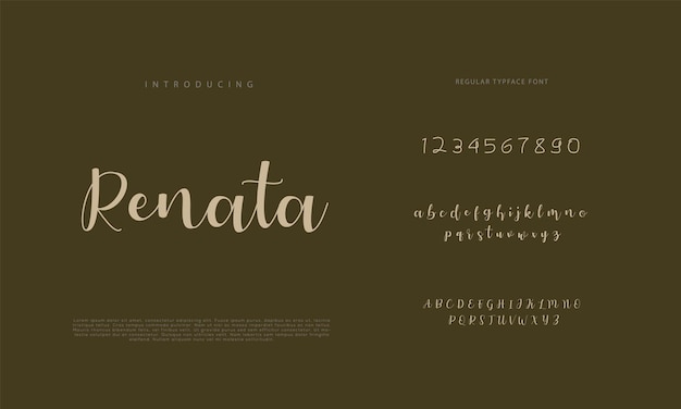 Abstract Calligraphy font alphabet Minimal modern urban fonts for logo brand etc Typography typef