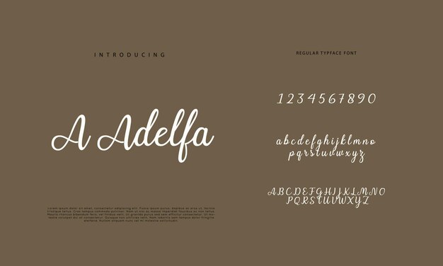 Abstract Calligraphy font alphabet Minimal modern urban fonts for logo brand etc Typography typef