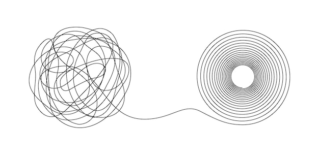 Abstract Chaos to Order Business Concept Illustration