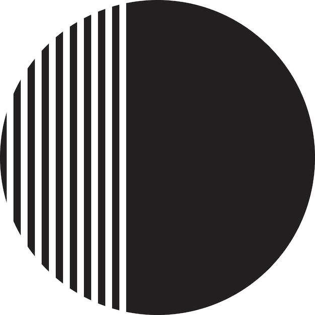 Abstract circle and line logo illustration in trendy and minimal style