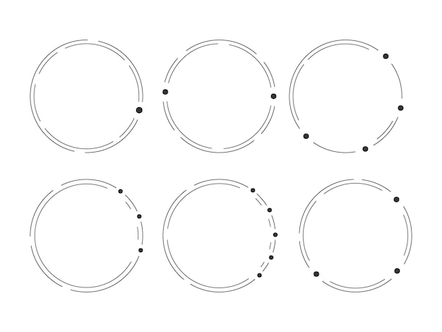 Abstract circle frame template shape vector illustration