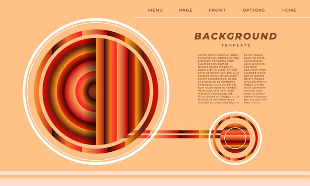 Abstract circle gradient background template copy space for landing page poster or banner