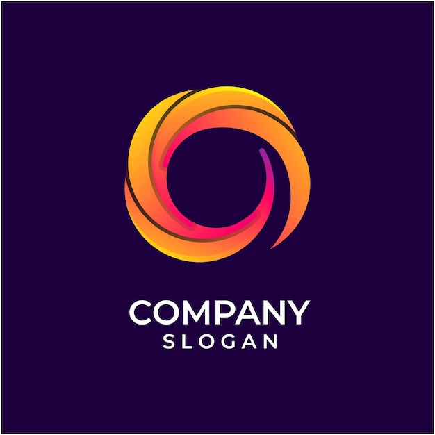 Abstract Circle Gradient Logo Template
