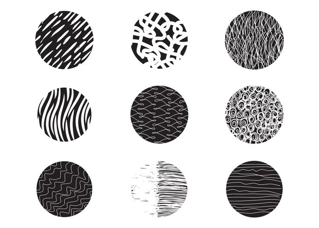 Abstract circle round shape texture backgrounds Line doodle spots wave drops curve patterns