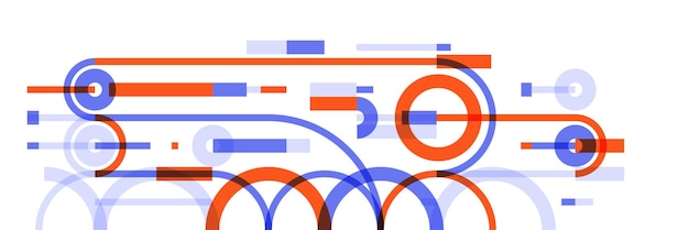 abstract circles and lines vector background geometric composition drawing technology plan loop circular digital scheme
