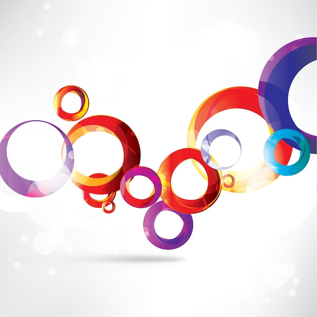 Abstract circles colored design