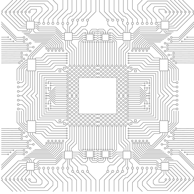 Abstract circuit board line design Electronic connections and modern technology