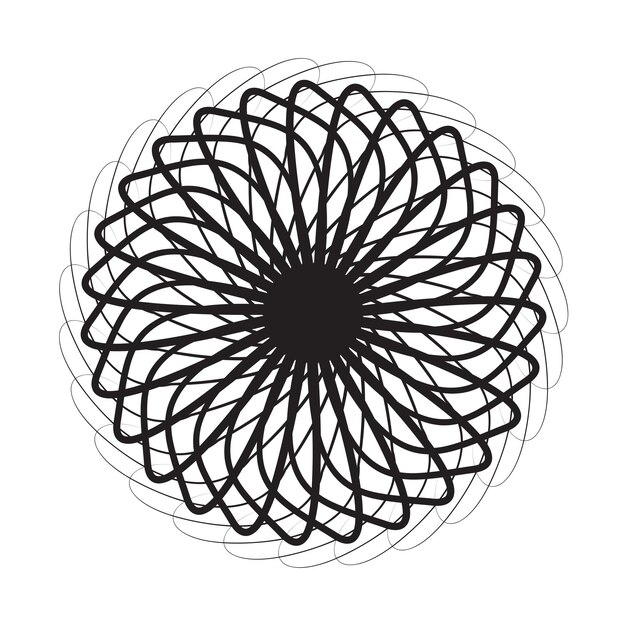Abstract circular geometric elements round pattern decorative vector design element illustration eps