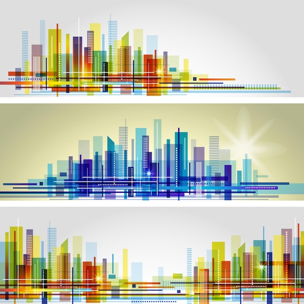 Abstract city skyline