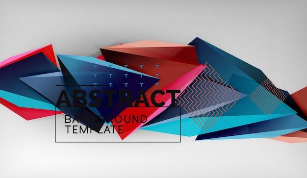 abstract color triangles geometric background mosaic triangular low poly style