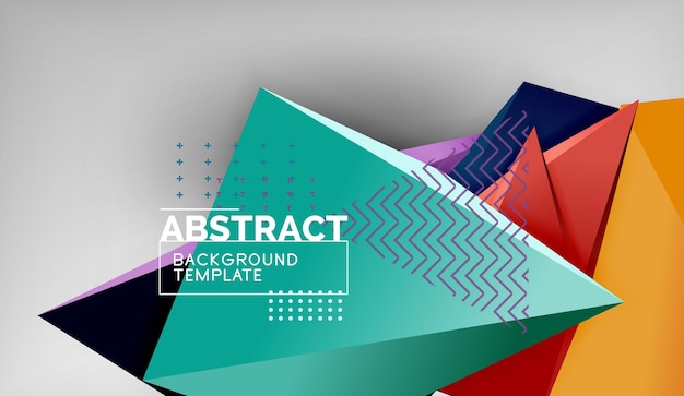 abstract color triangles geometric background mosaic triangular low poly style