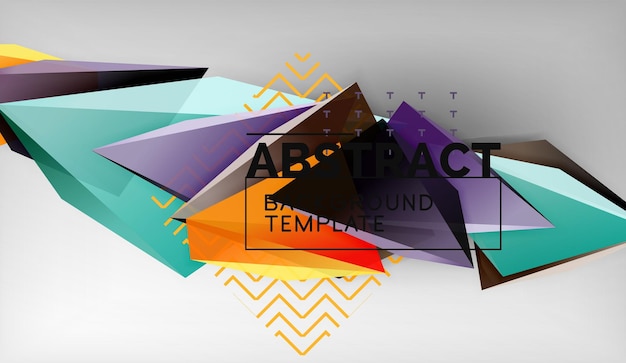 abstract color triangles geometric background mosaic triangular low poly style