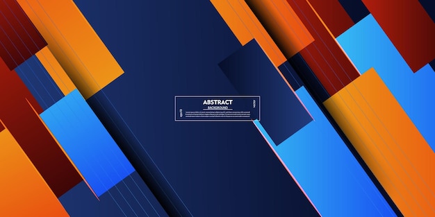Abstract colorful background overlapping modern blue red and orange colors with stripes