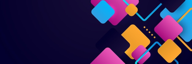 Abstract colorful banner background Color gradient abstract background with dynamic wave line effect Vector abstract graphic design banner pattern background web template