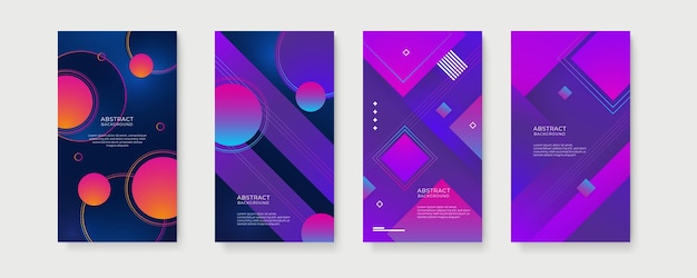 Abstract colorful colourful background for story social media template design Trendy editable template for social networks stories vector illustration Design backgrounds for social media