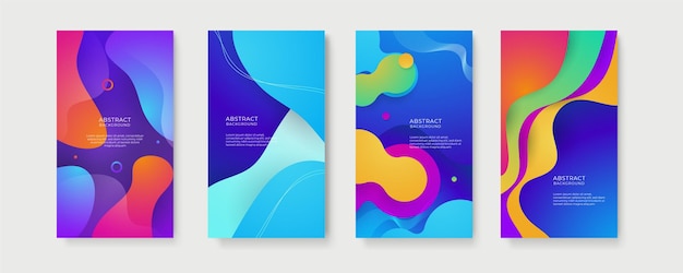 Abstract colorful colourful background for story social media template design Trendy editable template for social networks stories vector illustration Design backgrounds for social media