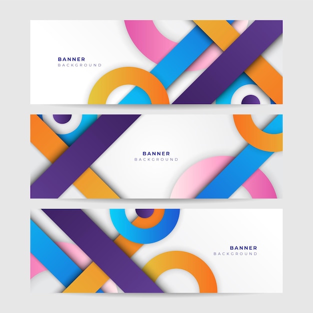 abstract colorful colourful polygon banner design template background