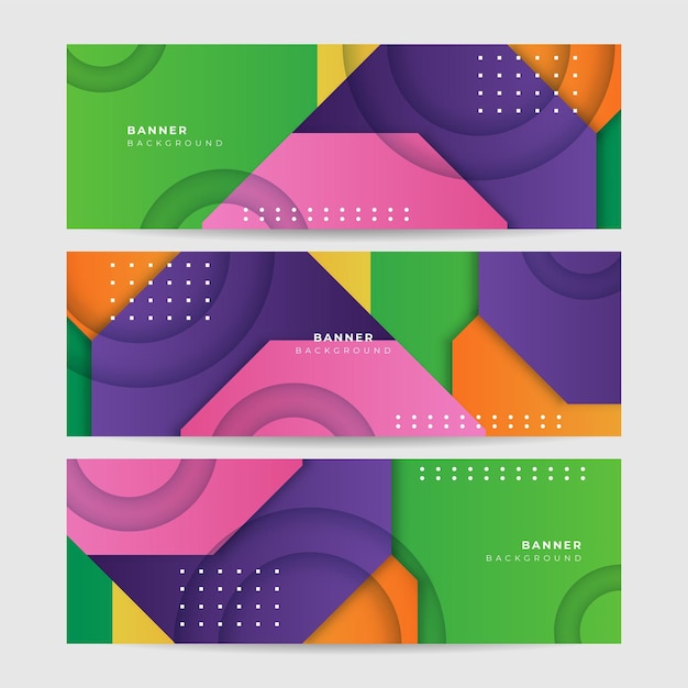 Abstract colorful colourful polygon banner design template background