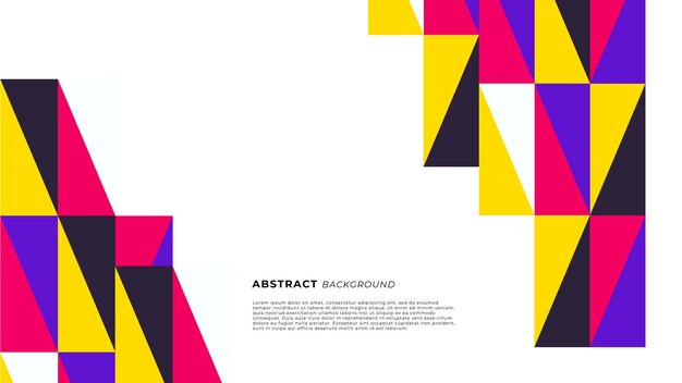 Abstract colorful geometric pattern minimalist banner with modern composition Vector illustration