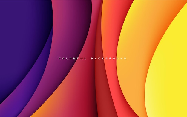 Abstract colorful gradient 3D layers background smooth color dimension