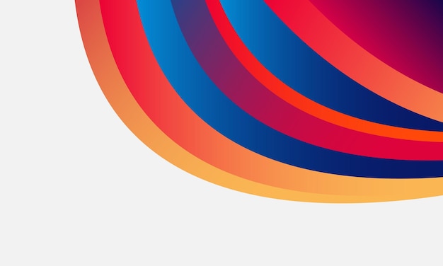 Abstract colorful gradient design with curved shapes
