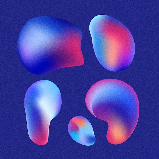 Abstract colorful gradient shapes design