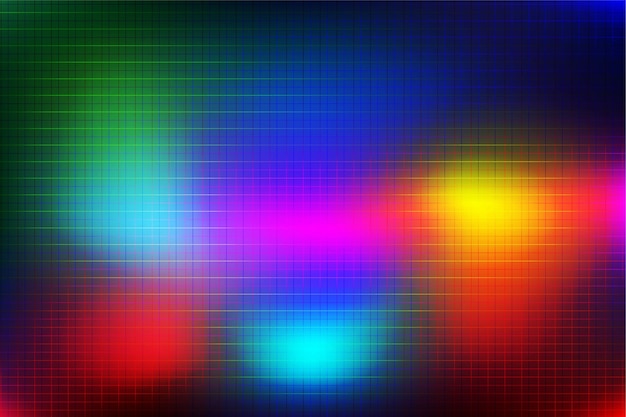 Abstract colorful gradient with a grid pattern creating a pixelated effect