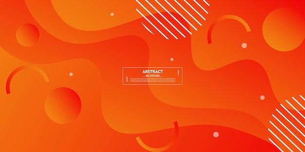 abstract colorful orange wave and circle pattern background modern concept background design