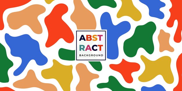Abstract colorful organic shape print seamless pattern Hand drawn doodle illustration in retro color style Trendy primary color background collection with creative drawing