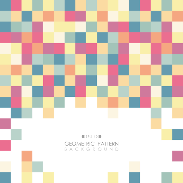 abstract colorful square cube pattern background.