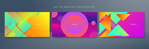Abstract colorful vibrant vivid banner geometric shapes background Vector abstract graphic design banner pattern presentation background web template