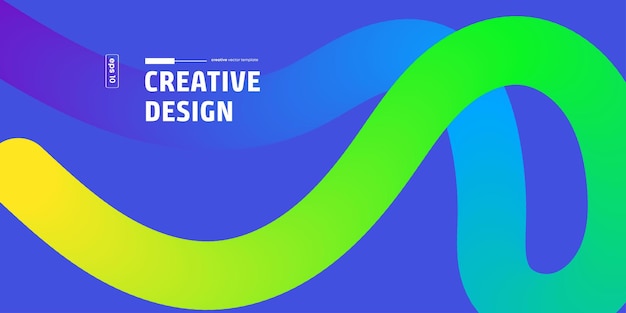 Abstract Colorful Wave Background Design Template Vector Illustration