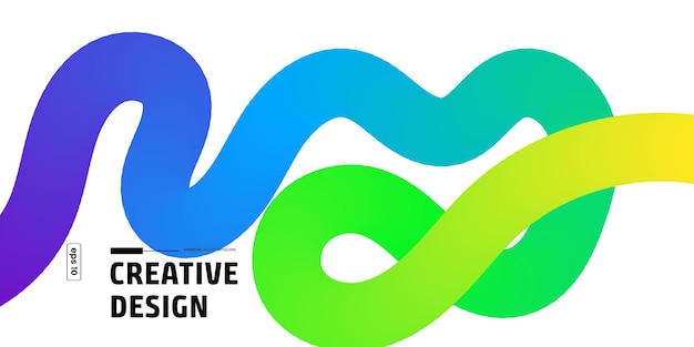 Abstract Colorful Waves Vibrant Gradient Design Template