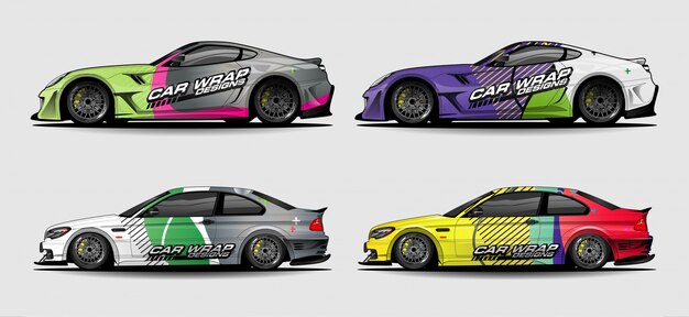 Abstract colorfull background for vehicle vinyl wrap design