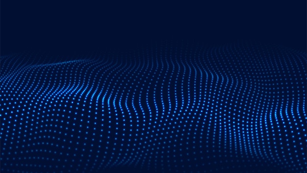 Abstract colour wave dots on black background 3d Big data Network connection Technology background