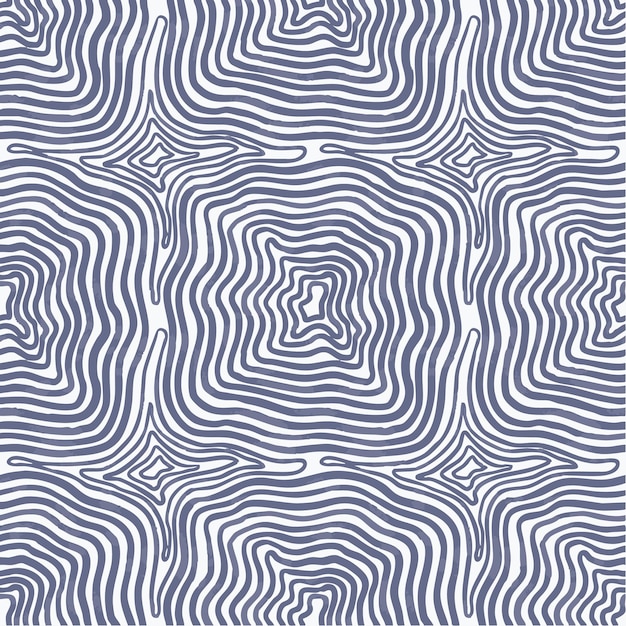 Abstract concentric wavy lines seamless pattern with square formation