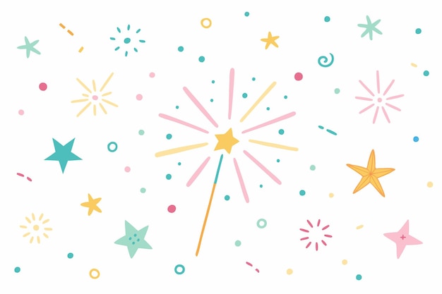 abstract confetti sprinkles star shape
