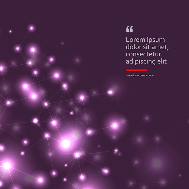   abstract connecting dots and lines. gradient colored background
